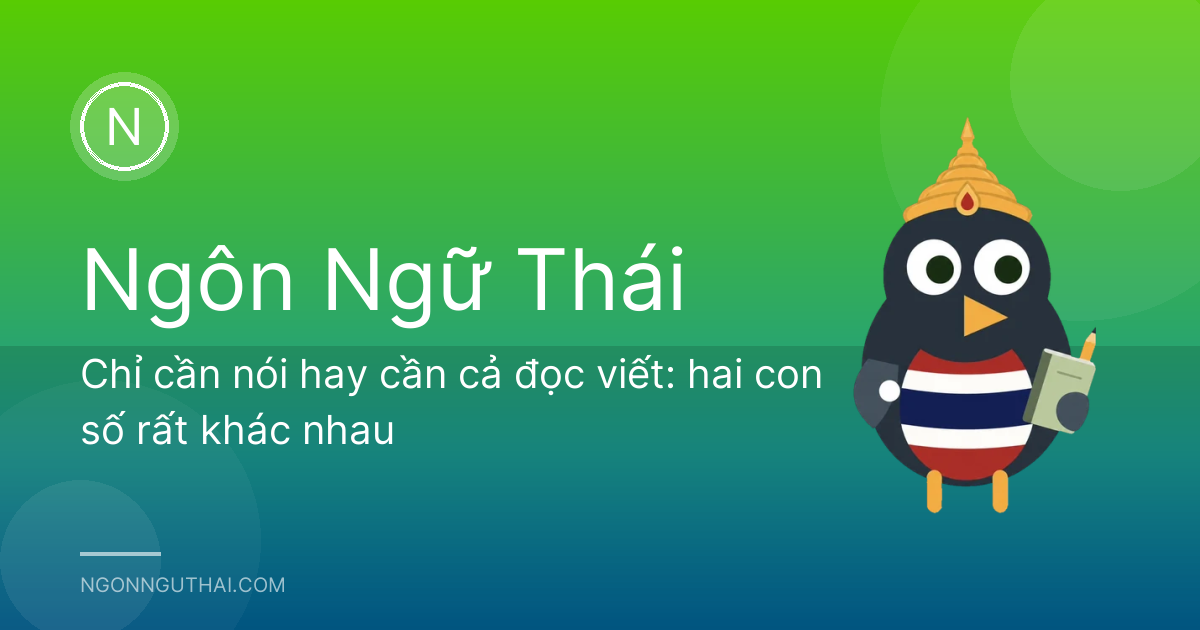 Chỉ cần nói hay cần cả đọc viết: hai con số rất khác nhau