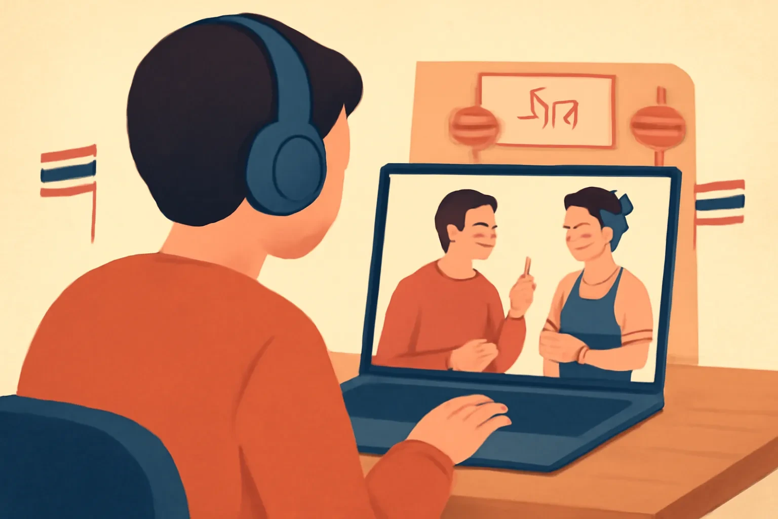 Luyện nghe tiếng Thái qua tình huống giao tiếp thực tế: từ hiểu từng câu đến bắt chuyện tự nhiên