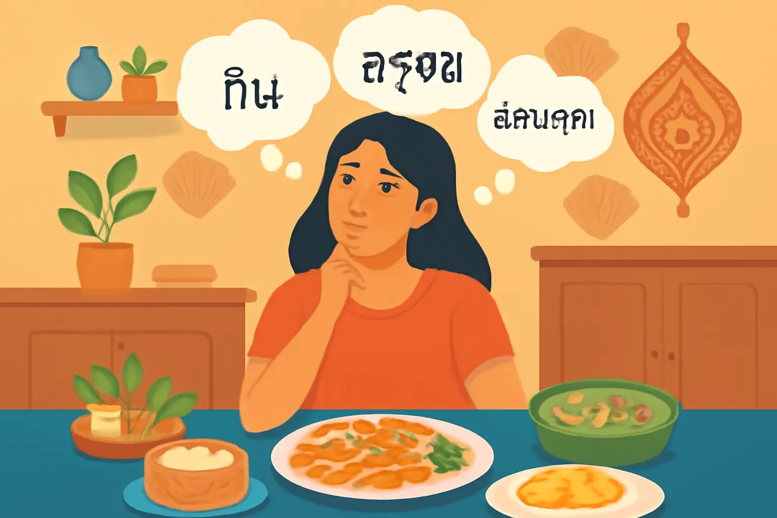 Từ vựng tiếng Thái về thực phẩm và ẩm thực: cách học tự nhiên qua bữa ăn hàng ngày